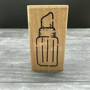 JRL Design Lipstick Wood Mounted Rubber Stamp RS71